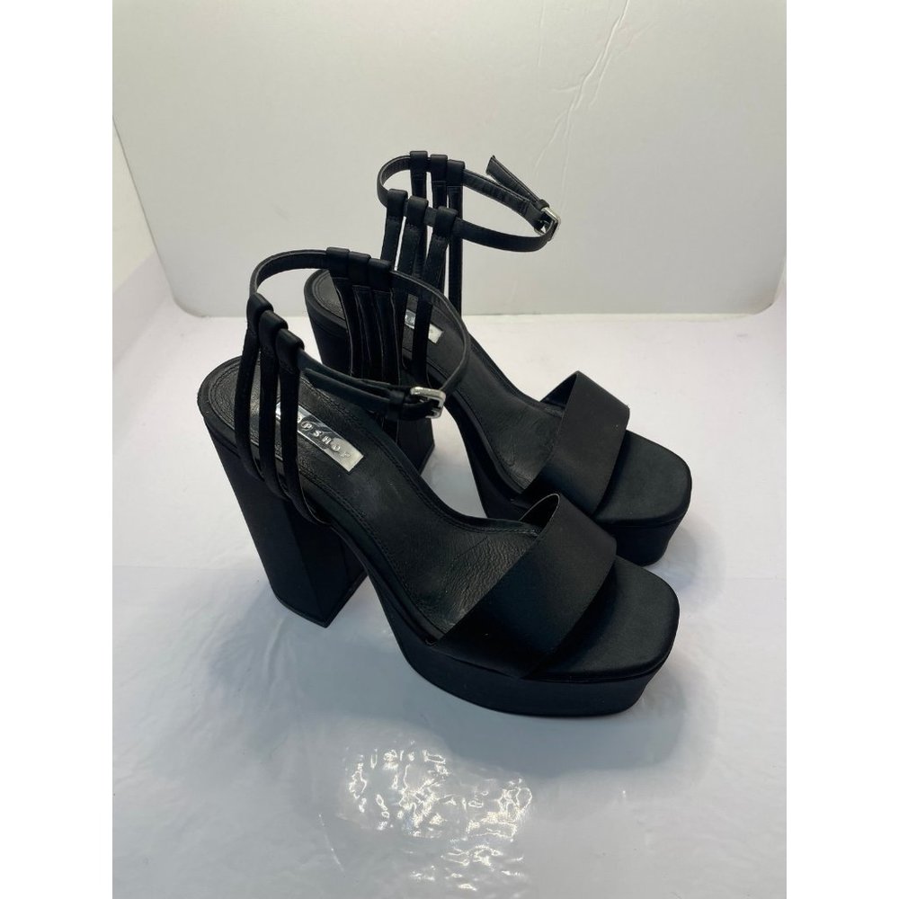TOPSHOP Ringo Platform Sandals Black Size 7.5 - Picture 3 of 8